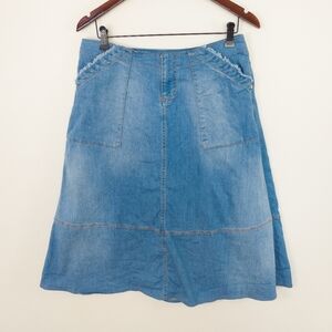River Woods Denim Skirt Blue Size 38